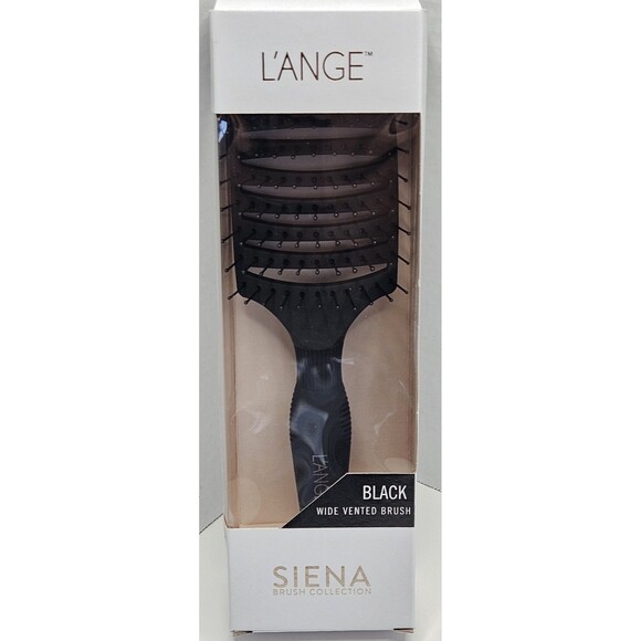 L'ANGE HAIR Siena Wide Vented Hair Brush Detangle Nylon Bristle Black 2146 - Picture 1 of 3